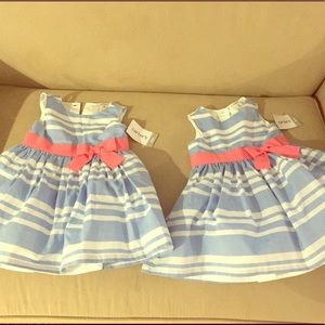 Carter's 6 month blue and white poplin dress.